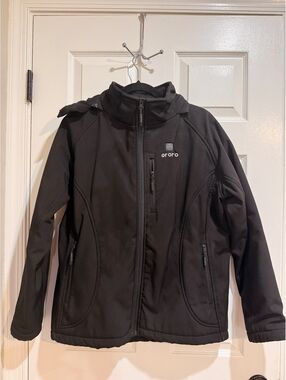 ororo black hooded heated  jacket